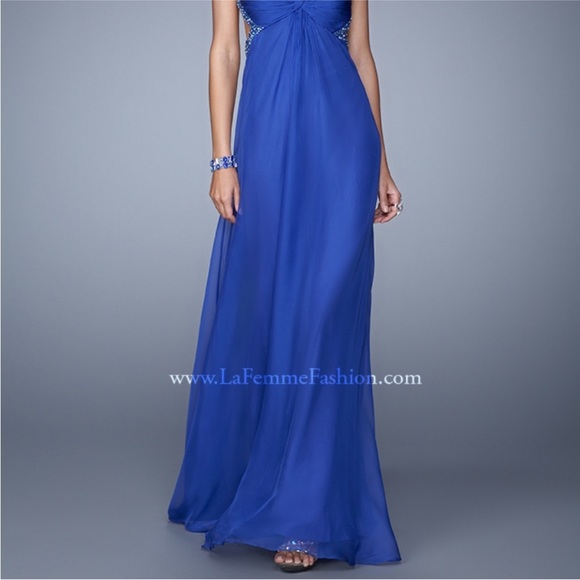 La Femme Prom Dress with Beading- Size 2 NEW - Picture 8 of 10